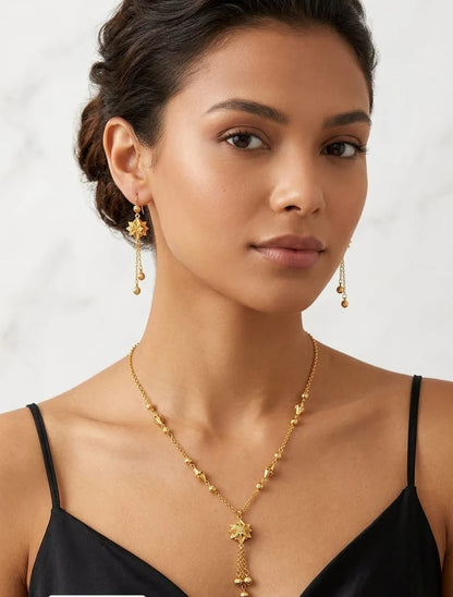 Elegant Star Tassel Necklace Set