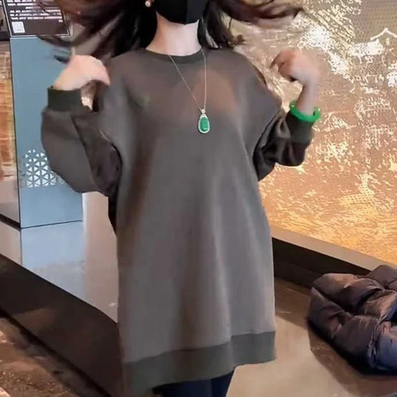 Casual Versatile Women's Crew-neck Sweatshirt