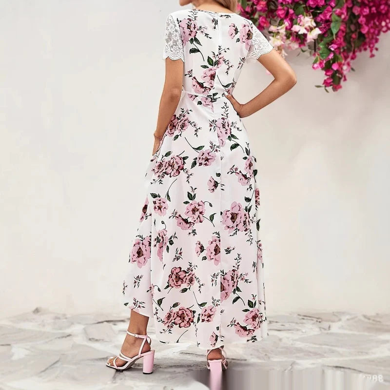 Elegant Long Sleeveless Dress With A Slit