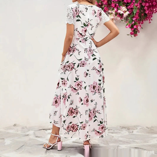 Elegant Long Sleeveless Dress With A Slit