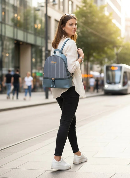 Royal Striped Backpack
