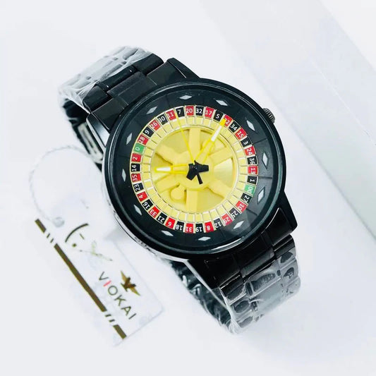 Stylish Roulette Dial Wrist Watch