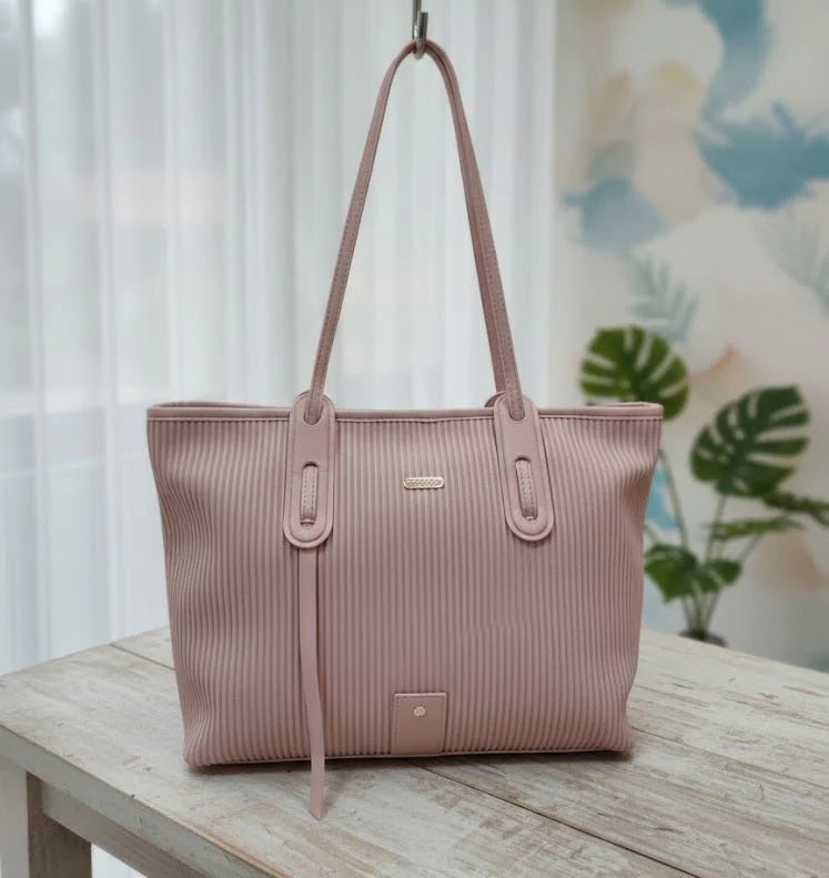 Vertical Ribbed Tote Bag