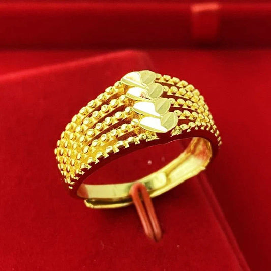 Women's Heart Music Staff Ring Exquisite, Fashionable & Bestselling Heart Open Band High-End, Niche & Versatile Jewelry Gift For Her